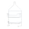 Kenney Mfg Rust-Resistant 2-Tier Small Hanging Shower Caddy with Suction Cups and Razor Holder, White KN614121 - alternate 1